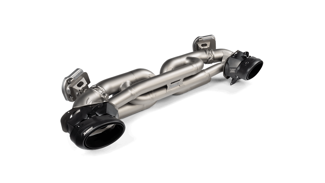 Porsche 992 Turbo S Akrapovic slip on exhaust system
